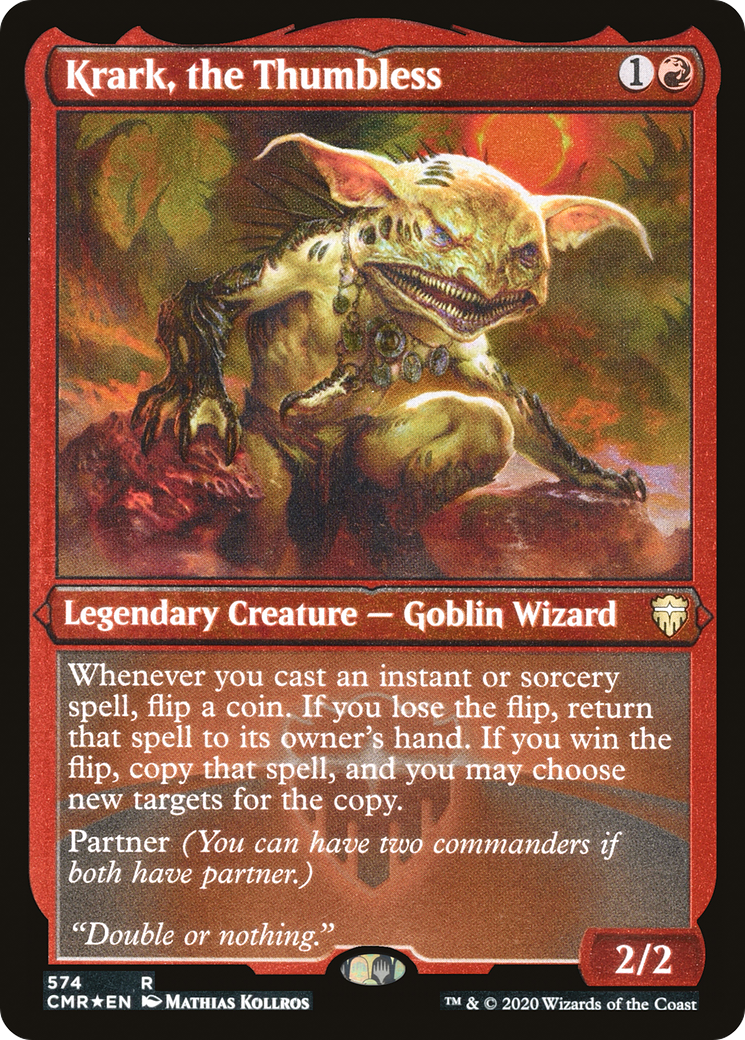 Krark, the Thumbless (Etched) [Commander Legends] | Grognard Games