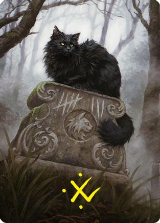 Nine-Lives Familiar 2 Art Card (36/54) (Gold-Stamped Signature) (ASFDN-036) - Art Series: Foundations | Grognard Games