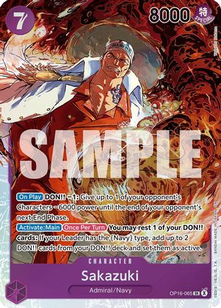 Sakazuki (OP16-065) - The Time of Battle Foil | Grognard Games