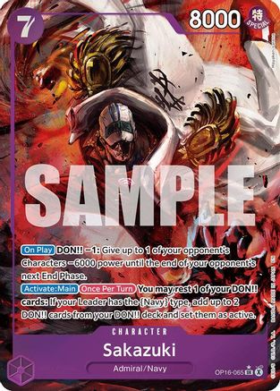 Sakazuki (Alternate Art) (OP16-065) - The Time of Battle Foil | Grognard Games