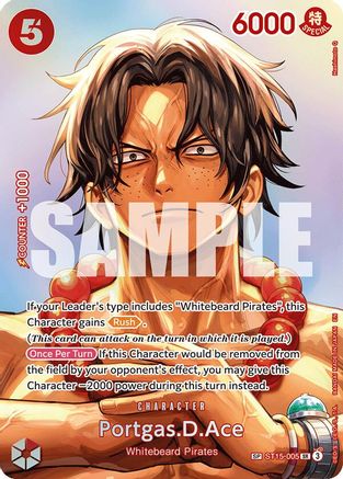 Portgas.D.Ace (SP) (ST15-005) - The Time of Battle Foil | Grognard Games