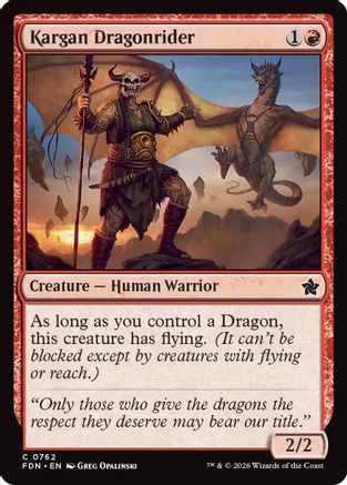 Kargan Dragonrider (0762) (FDN-762) - Foundations | Grognard Games