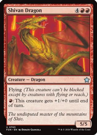 Shivan Dragon (0763) (FDN-763) - Foundations | Grognard Games
