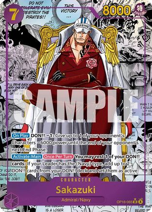 Sakazuki (Manga) (OP16-065) - The Time of Battle Foil | Grognard Games