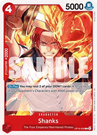 Shanks (OP16-006) - The Time of Battle | Grognard Games