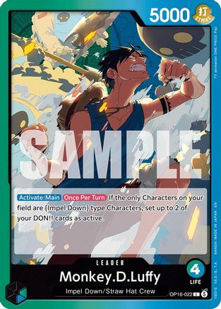 Monkey.D.Luffy (022) (OP16-022) - The Time of Battle | Grognard Games