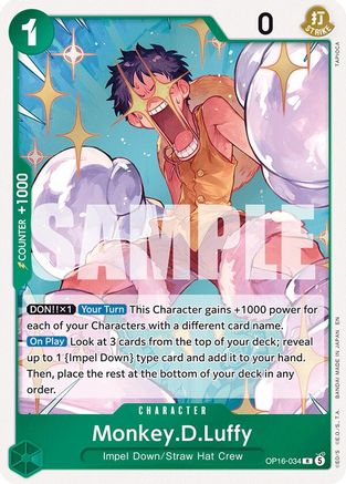 Monkey.D.Luffy (034) (OP16-034) - The Time of Battle Foil | Grognard Games