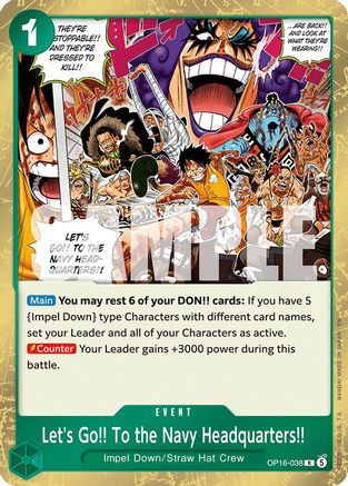 Let's Go!! To the Navy Headquarters.. (OP16-038) - The Time of Battle Foil | Grognard Games
