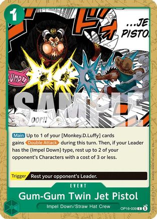 Gum-Gum Twin Jet Pistol (OP16-039) - The Time of Battle | Grognard Games