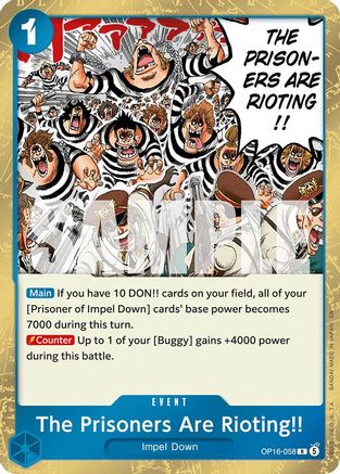 The Prisoners Are Rioting!! (OP16-058) - The Time of Battle Foil | Grognard Games