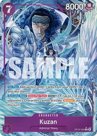 Kuzan (Alternate Art) (OP16-063) - The Time of Battle Foil | Grognard Games