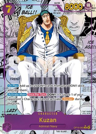 Kuzan (Manga) (OP16-063) - The Time of Battle Foil | Grognard Games
