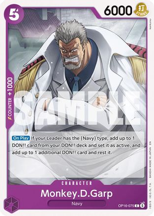Monkey.D.Garp (OP16-075) - The Time of Battle | Grognard Games