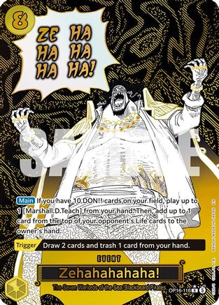 Zehahahahaha! (Alternate Art) (OP16-116) - The Time of Battle Foil | Grognard Games