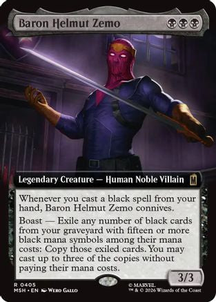 Baron Helmut Zemo (Extended Art) (MSH-405) - Marvel Super Heroes | Grognard Games