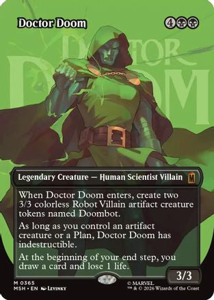 Doctor Doom (Borderless) (365) (MSH-365) - Marvel Super Heroes Foil | Grognard Games