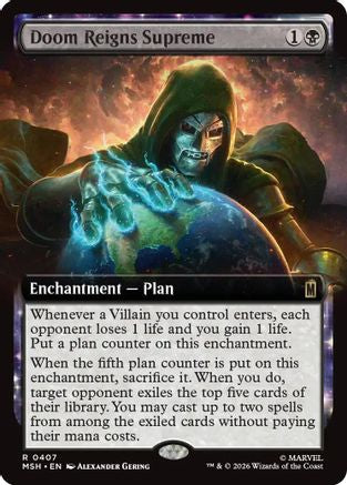 Doom Reigns Supreme (Extended Art) (MSH-407) - Marvel Super Heroes Foil | Grognard Games