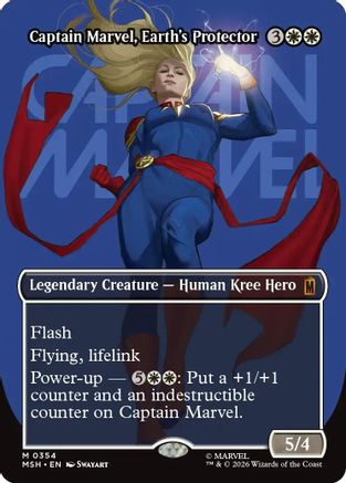 Captain Marvel, Earth's Protector (Borderless) (0354) (MSH-354) - Marvel Super Heroes | Grognard Games