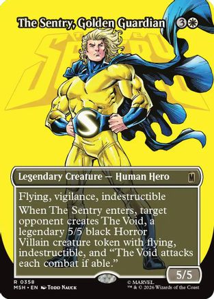 The Sentry, Golden Guardian (Borderless) (MSH-358) - Marvel Super Heroes | Grognard Games