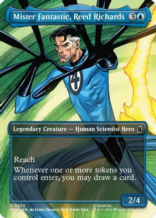 Mister Fantastic, Reed Richards (Borderless) (MSH-320) - Marvel Super Heroes Foil | Grognard Games