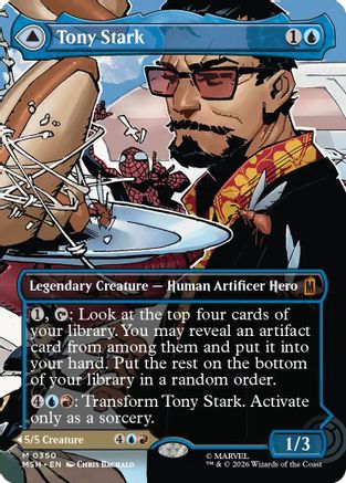 Tony Stark (Borderless) (0350) (MSH-350) - Marvel Super Heroes | Grognard Games