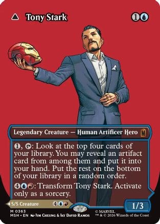 Tony Stark (Borderless) (0363) (MSH-363) - Marvel Super Heroes Foil | Grognard Games