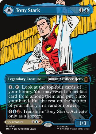 Tony Stark (Borderless) (0392) (MSH-392) - Marvel Super Heroes Foil | Grognard Games