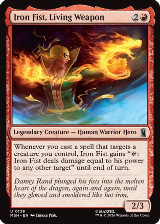 Iron Fist, Living Weapon (MSH-138) - Marvel Super Heroes Foil | Grognard Games
