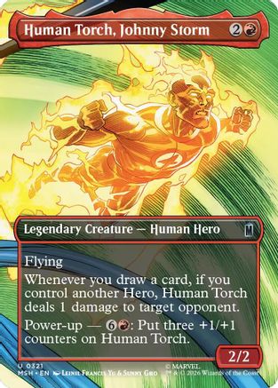 Human Torch, Johnny Storm (Borderless) (MSH-321) - Marvel Super Heroes | Grognard Games