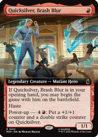 Quicksilver, Brash Blur (Extended Art) (MSH-412) - Marvel Super Heroes | Grognard Games