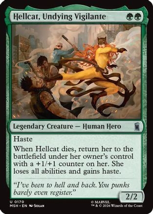 Hellcat, Undying Vigilante (MSH-170) - Marvel Super Heroes Foil | Grognard Games