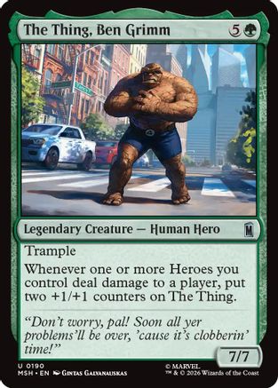 The Thing, Ben Grimm (MSH-190) - Marvel Super Heroes Foil | Grognard Games