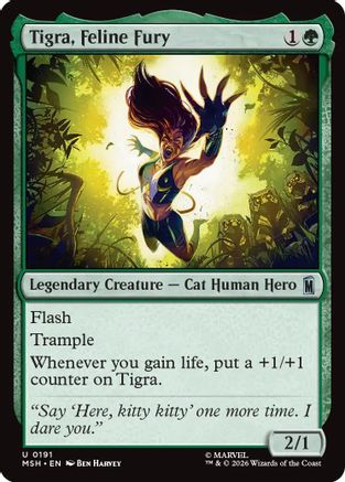 Tigra, Feline Fury (MSH-191) - Marvel Super Heroes Foil | Grognard Games