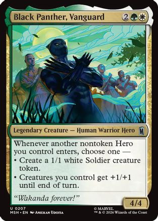 Black Panther, Vanguard (MSH-207) - Marvel Super Heroes | Grognard Games
