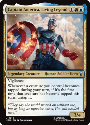 Captain America, Living Legend (MSH-210) - Marvel Super Heroes | Grognard Games