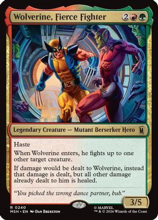 Wolverine, Fierce Fighter (MSH-240) - Marvel Super Heroes | Grognard Games