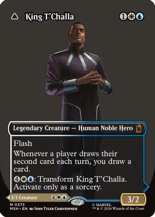King T'Challa (Borderless) (0373) (MSH-373) - Marvel Super Heroes Foil | Grognard Games