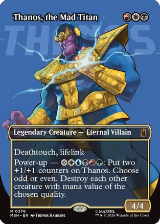 Thanos, the Mad Titan (Borderless) (0367) (MSH-376) - Marvel Super Heroes Foil | Grognard Games
