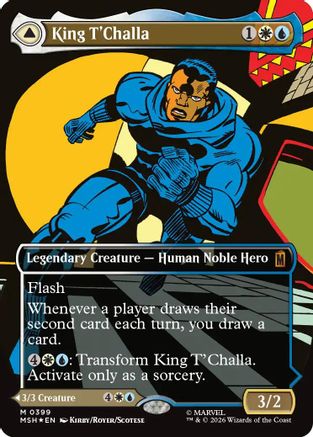 King T'Challa (Borderless) (0399) (MSH-399) - Marvel Super Heroes Foil | Grognard Games