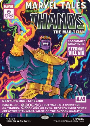 Thanos, The Mad Titan (Borderless) (0400) (MSH-400) - Marvel Super Heroes Foil | Grognard Games
