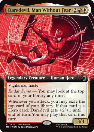 Daredevil, Man Without Fear (Extended Art) (UMP-432) - Unique and Miscellaneous Promos Foil | Grognard Games