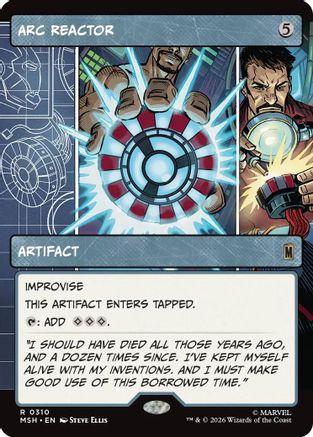 Arc Reactor (Borderless) (MSH-310) - Marvel Super Heroes Foil | Grognard Games