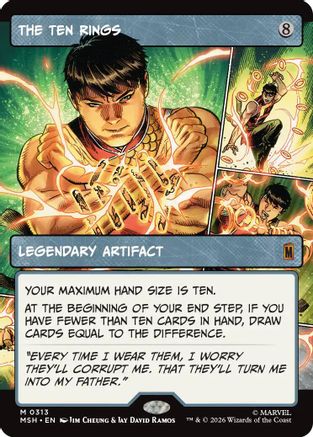 The Ten Rings (Borderless) (MSH-313) - Marvel Super Heroes Foil | Grognard Games