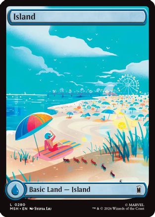 Island (0280) (MSH-280) - Marvel Super Heroes Foil | Grognard Games