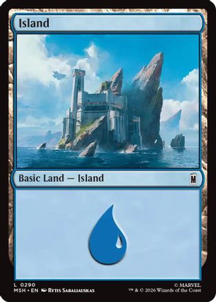 Island (0290) (MSH-290) - Marvel Super Heroes Foil | Grognard Games