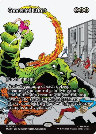 Concerted Effort (Borderless) (MAR-042) - Marvel Universe Eternal-Legal Foil | Grognard Games