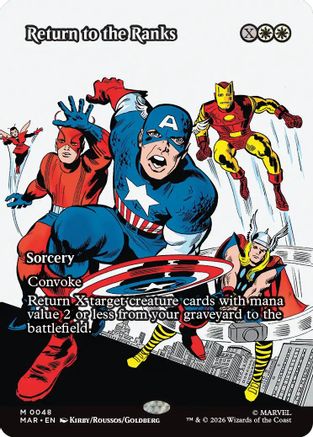 Return to the Ranks (Borderless) (MAR-048) - Marvel Universe Eternal-Legal Foil | Grognard Games