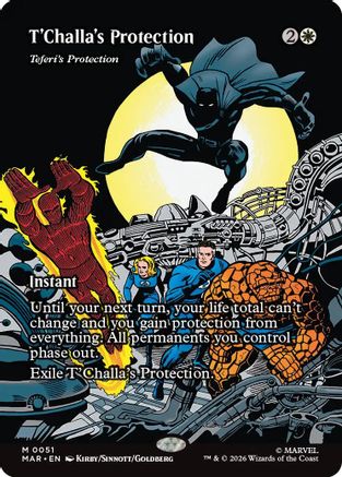 T'Challa's Protection - Teferi's Protection (Borderless) (MAR-051) - Marvel Universe Eternal-Legal | Grognard Games