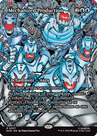 Mechanized Production (Borderless) (MAR-057) - Marvel Universe Eternal-Legal Foil | Grognard Games