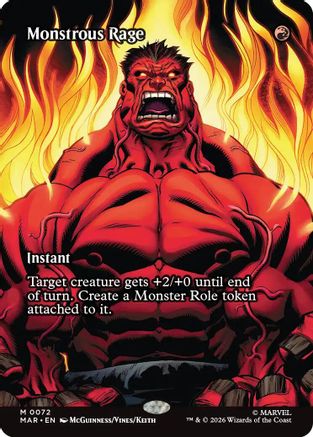 Monstrous Rage (Borderless) (MAR-072) - Marvel Universe Eternal-Legal | Grognard Games